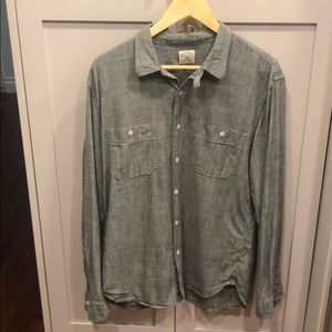 J. Crew  grey chambray shirt. Size large